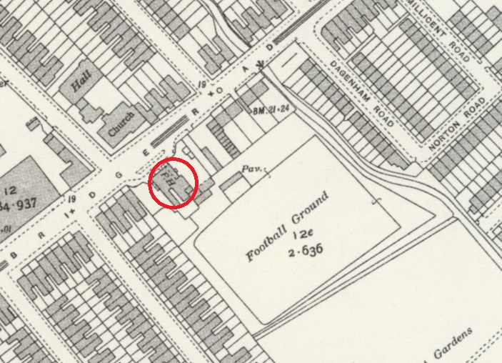London - Hare & Hounds  Leyton : Map credit National Library of Scotland
